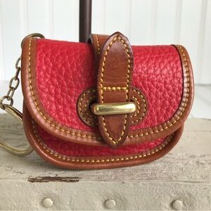 Red and Brown Leather Crossbody Bag